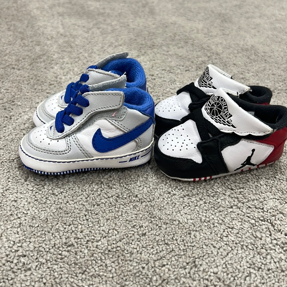 INFANT Baby size 1 Jordan and Nike Air Force. Pet and smoke free home